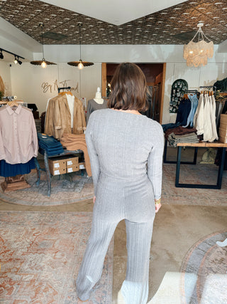 Raven Knit Cardigan Pant Set