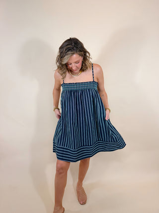 Olivia Striped Mini Dress