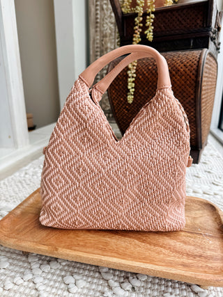 Cecily Woven Diamond Hobo