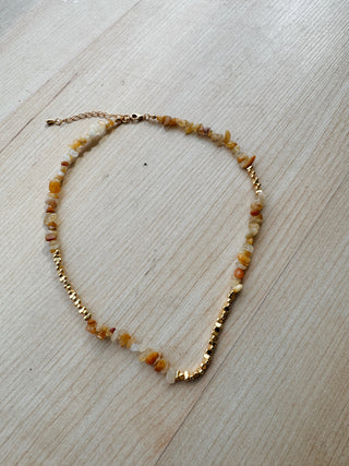 Yellow Natural Beaded Necklace