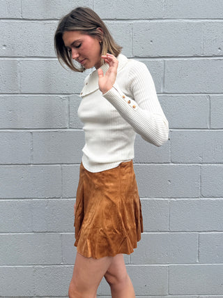 Zoey Suede Skort