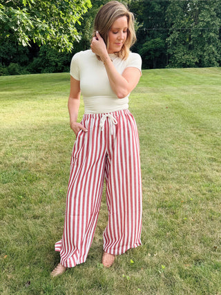 Cally Striped Wide Leg Pant