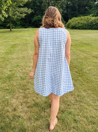 Noella Gingham Swing Mini Dress