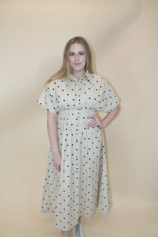 Meredith Polka Dot Midi Dress