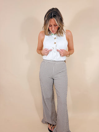 Melody Gingham Ruffle Pant