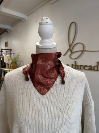 Adjustable Satin Bandana