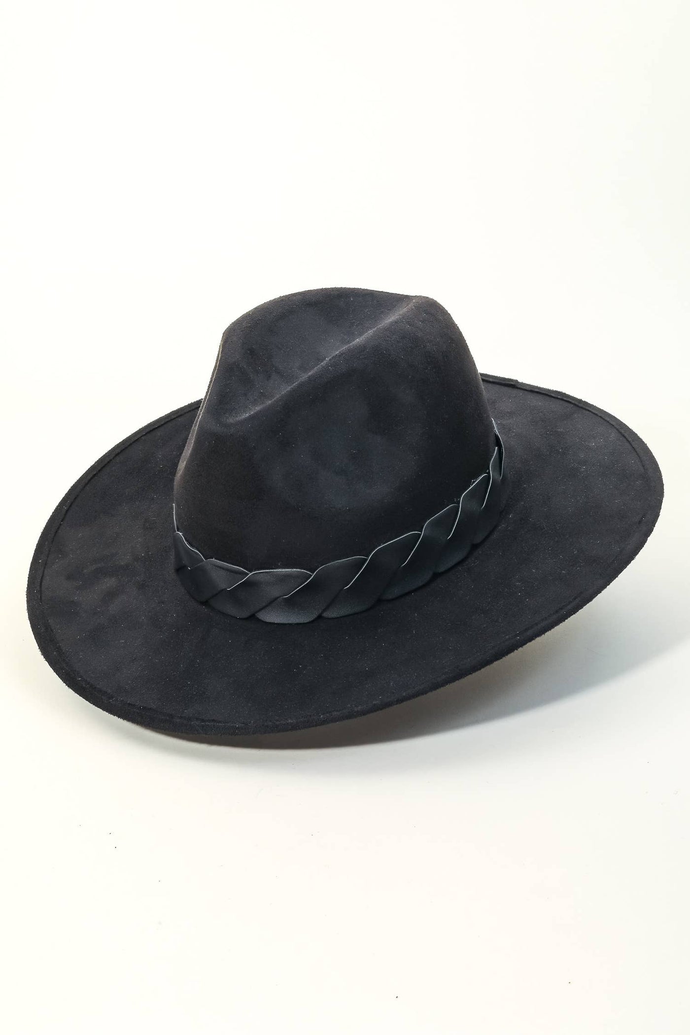 Leather Braid Band Fedora Hat By A Thread Boutique  
