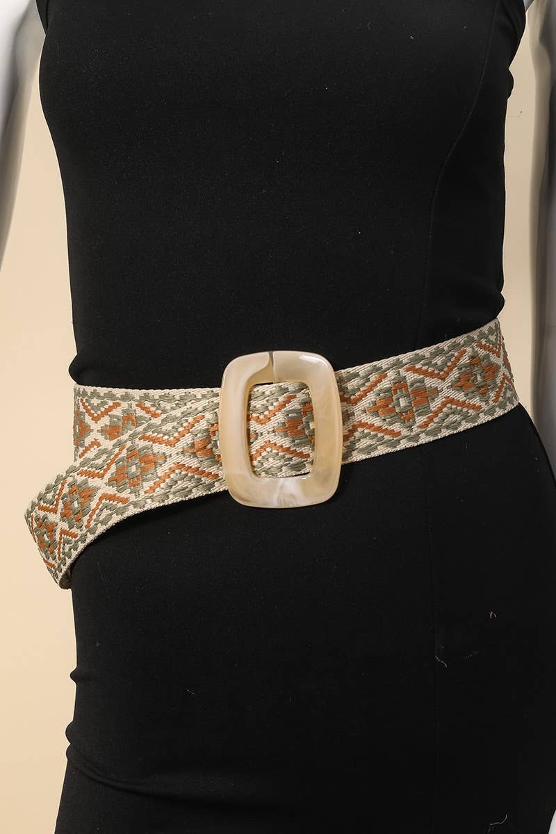 Embroidered Boho Pattern Fashion Belt By A Thread Boutique  