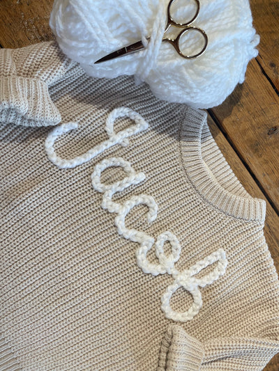Custom Embroidered Name Sweater